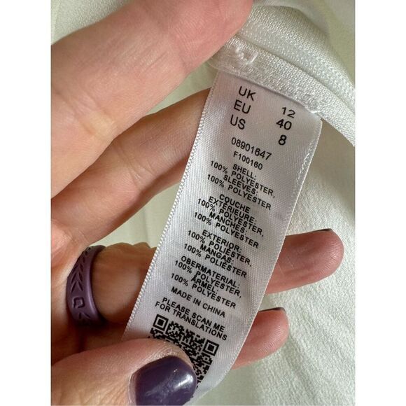 ASOS Womens White Blouse Size 8 - Picture 3 of 4